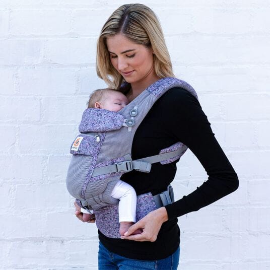 Porte Bébé - BreathBabyBag™ - Mauve Lavande - Coquetbebe