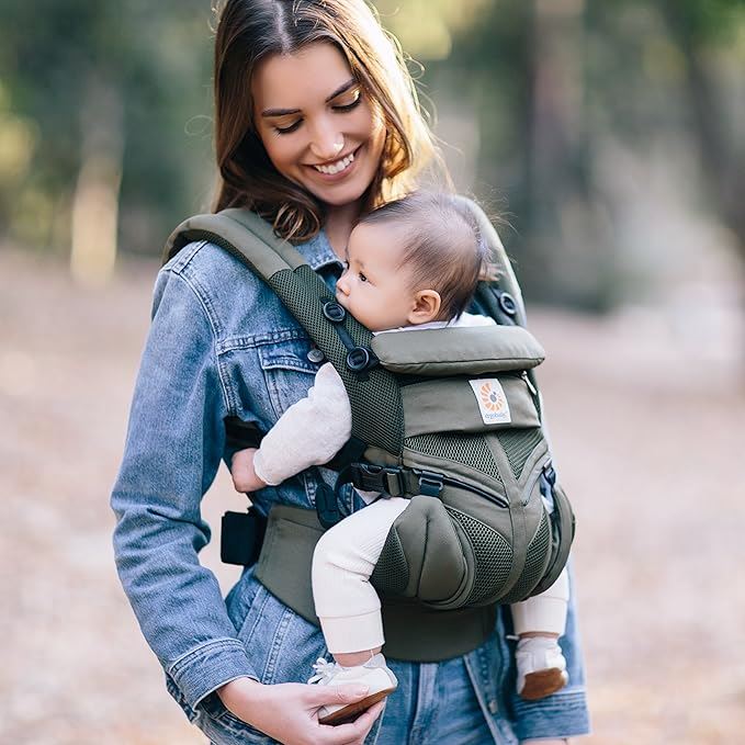 Porte Bébé - BreathBabyBag™ - Vert Olive - Coquetbebe